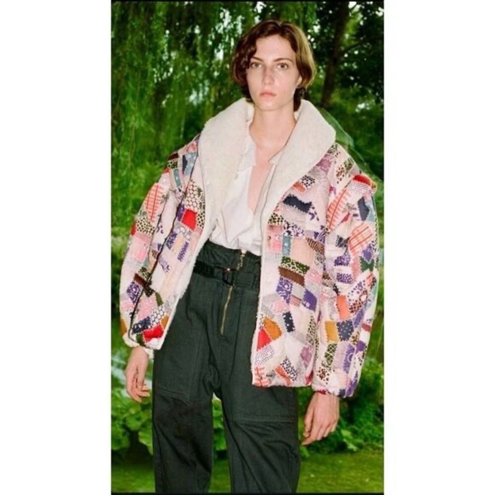 NWT $625 Sea Harlow Patchwork Puffer Jacket